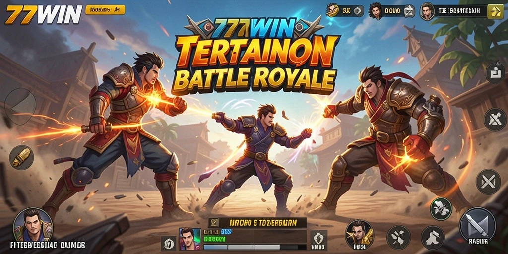 Gameplay seru di 77WIN dengan aksi pertarungan Battle Royale.