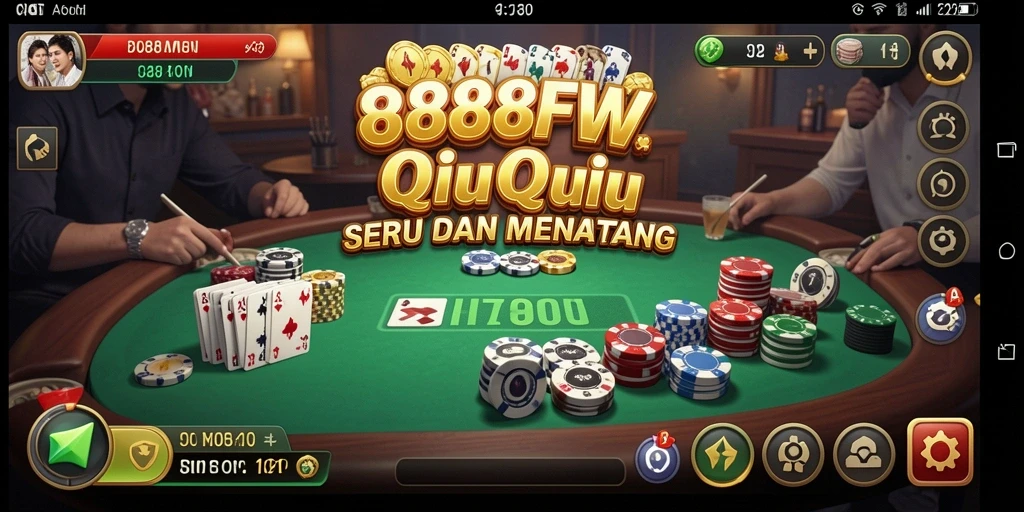 Screenshot gameplay 888FW yang menunjukkan keseruan bermain QiuQiu.