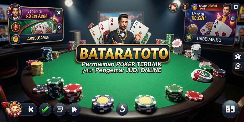 Screenshot gameplay Poker di BATARATOTO yang menegangkan.