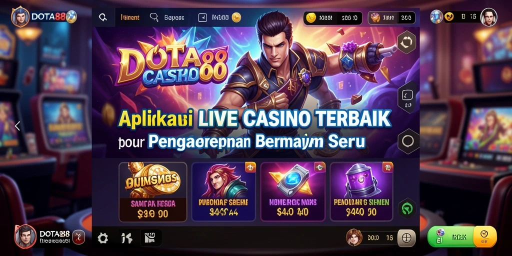Tampilan gameplay Live Casino DOTA88 yang seru dan interaktif.