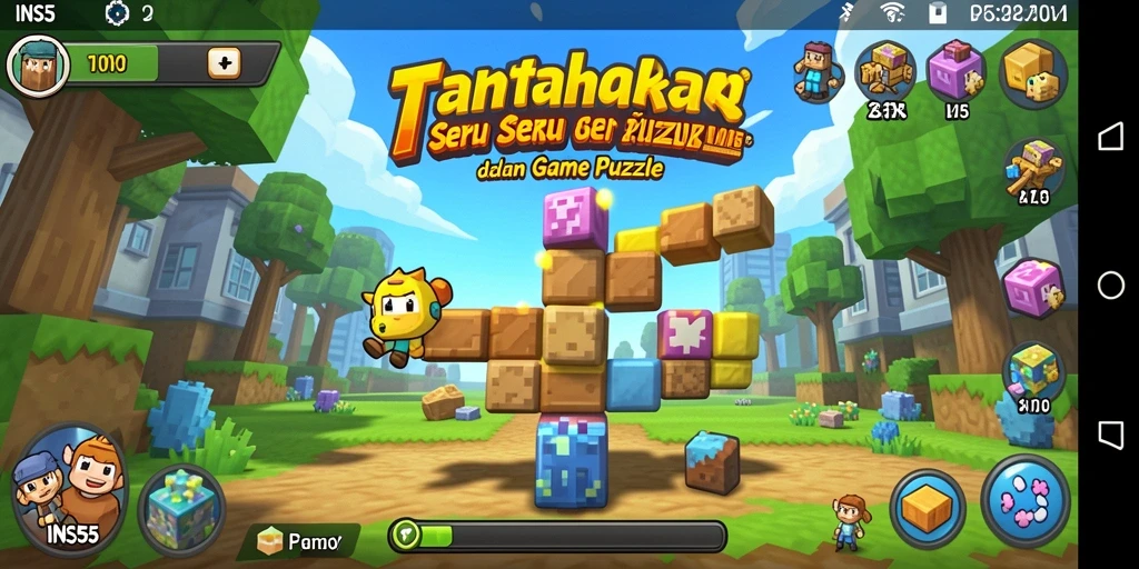 Screenshot gameplay INS55 menampilkan beragam tantangan puzzle yang menarik.