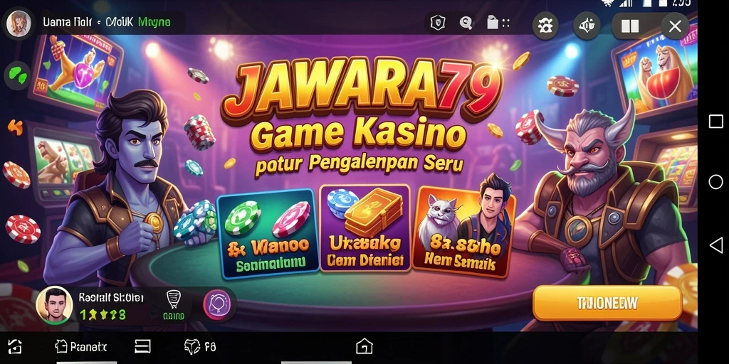 Tampilan gameplay seru JAWARA79 di kasino virtual.
