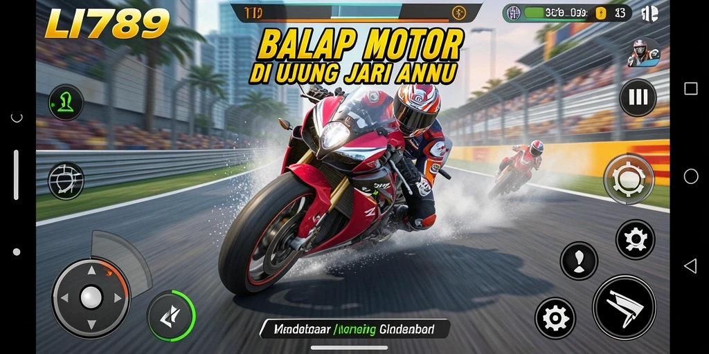 Tampilan gameplay seru dalam game Motor Racing LI789.