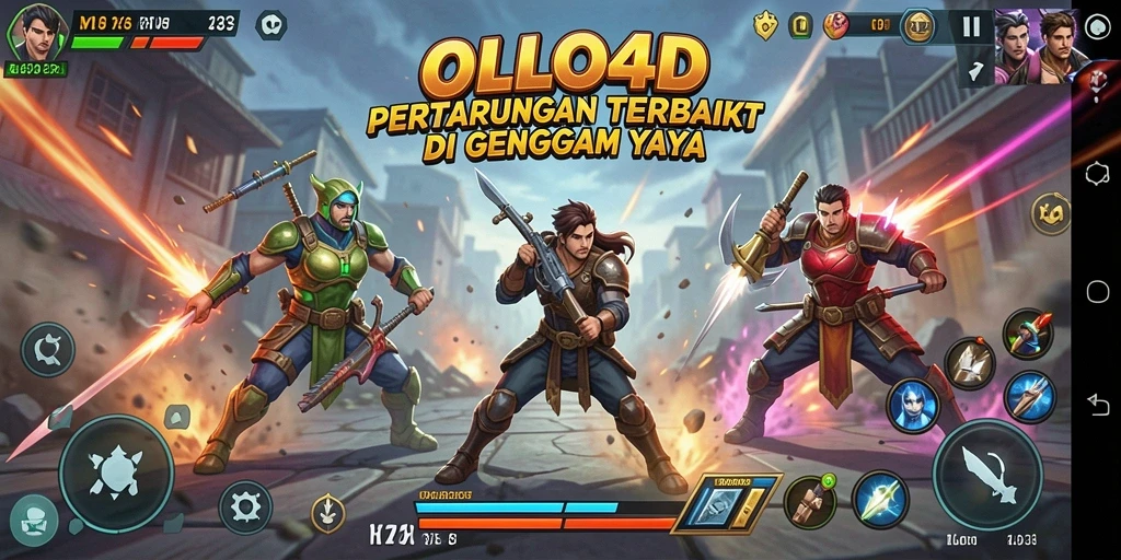 Tampilan menakjubkan dari karakter bertarung dalam OLLO4D