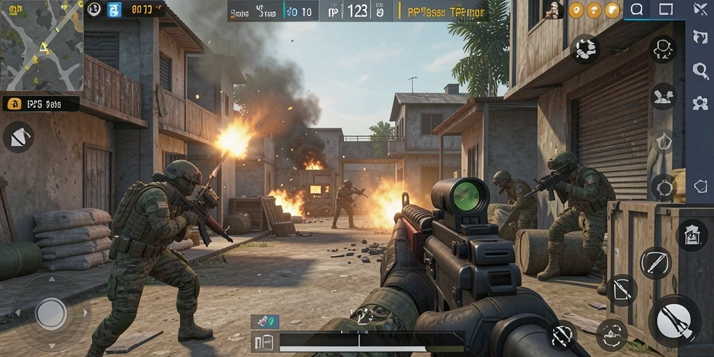 Tampilan screenshot gameplay PP123 yang mendebarkan dan penuh aksi.